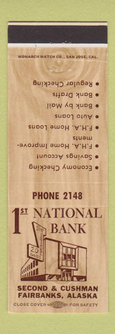 Matchbook Cover - 1st National Bank Fairbanks AK