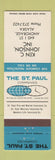Matchbook Cover - St Paul Insurance Ken Johnson Anchorage AK