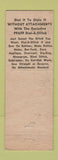 Matchbook Cover - Pfaff Sewing Machines Cash's Juneau AK