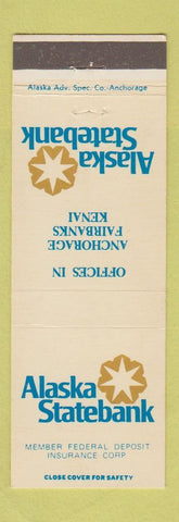 Matchbook Cover - Alaska State Bank Anchorage Fairbanks Kenai AK
