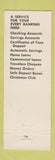 Matchbook Cover - Alaska State Bank Anchorage Fairbanks Kenai AK