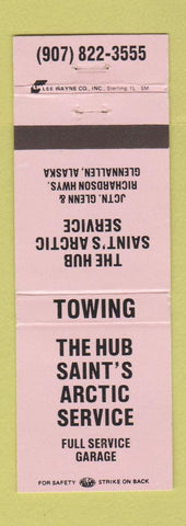 Matchbook Cover - Hub Saint's Arctic Service oil gas Glenallen AK