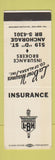 Matchbook Cover - La Bow Haynes Insurance Anchorage AK