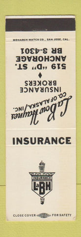 Matchbook Cover - La Bow Haynes Insurance Anchorage AK