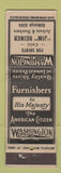 Matchbook Cover - Washington Shirts Jim Reiner Chicago IL UNIVERSAL LONG WEAR