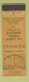 Matchbook Cover - Barclay Hotel Los Angeles CA KING MIDAS WEAR