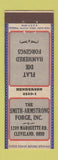 Matchbook Cover - Smith Armstrong Forge Cleveland OH Federal