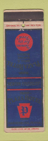 Matchbook Cover - Plaza Hotel Harrisburg PA UNIVERSAL LONG WEAR