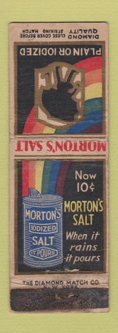 Matchbook Cover - Morton's Salt DQ POOR STRIKER WORN