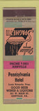 Matchbook Cover - Pennsylvania Hotel Annville PA ADVANCE spaghetti