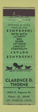 Matchbook Cover - Clarence Thorn Insurance Los Angeles CA KING MIDAS