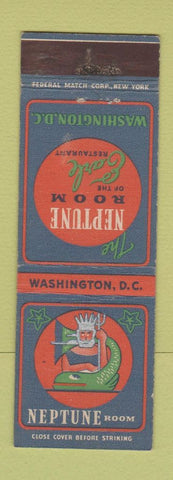 Matchbook Cover - Earle Restaurant Neptune Room Washington DC Federal