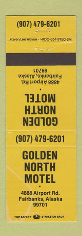 Matchbook Cover - Golden North Motel Fairbanks AK WEAR