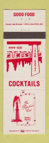 Matchbook Cover - Pipeline Club Valdez AK Motel