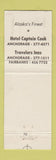 Matchbook Cover - Travelers Inn Fairbanks Anchorage AK WEAR