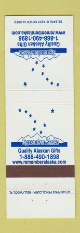 Matchbook Cover - Remember Alaska Gifts AK