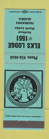 Matchbook Cover - Elks Lodge Fairbanks AK