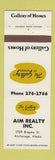 Matchbook Cover - Gallery of Homes AIM Real Estate Anchorage AK