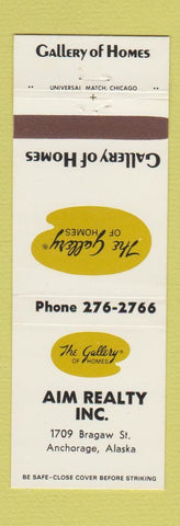 Matchbook Cover - Gallery of Homes AIM Real Estate Anchorage AK