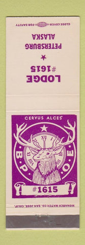 Matchbook Cover - Elks Lodge Petersburg AK