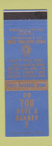 Matchbook Cover - First National Bank Anchorage AK