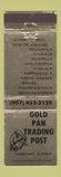 Matchbook Cover - Gold Pan Trading Post Fairbanks AK