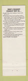 Matchbook Cover - Chilkoot Charlie's Anchorage AK
