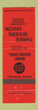 Matchbook Cover - Three Rivers Union oil gas Talkeetna AK