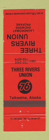 Matchbook Cover - Three Rivers Union oil gas Talkeetna AK