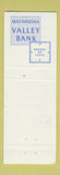 Matchbook Cover - Matanuska Valley Bank Anchorage AK Palmer