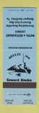 Matchbook Cover - Breeze Inn Seward AK motel restaurant