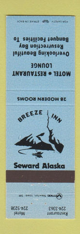 Matchbook Cover - Breeze Inn Seward AK motel restaurant