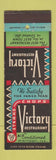 Matchbook Cover - Victory Restaurant Mattoon IL