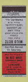 Matchbook Cover - Betz Buffet Milo Betz Pabst Beer Old Style Fairbury IL