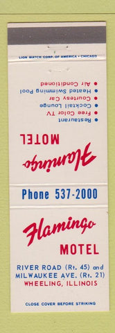 Matchbook Cover - Flamingo Motel Wheeling IL