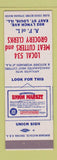 Matchbook Cover - Local 534 Meat Cutters Grocery Clerks Union East St Louis IL