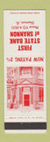 Matchbook Cover - First State Bank Shannon IL