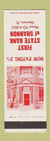 Matchbook Cover - First State Bank Shannon IL