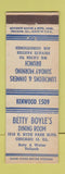 Matchbook Cover - Betty Boyle's Dining Room Chicago IL ADVANCE