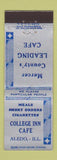 Matchbook Cover - College Inn Cafe Aledo IL