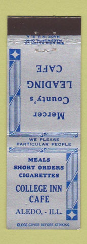 Matchbook Cover - College Inn Cafe Aledo IL