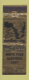 Matchbook Cover - White Peak Sandwich Shop Decatur IL hamburgers WEAR