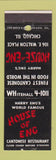 Matchbook Cover - House of Eng Chinese Restaurant Chicago IL