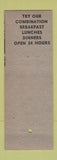 Matchbook Cover - Lil Tom's Rainbow Grill Wilson NC Thomas Zrakas