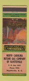 Matchbook Cover - North Carolina Butane Gas Fayetteville NC