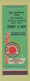 Matchbook Cover - Old Company's Lehigh Coal John Anders Coal Feed Rahns PA