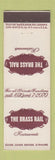 Matchbook Cover - Brass Rail Restaurant New York CITy feature