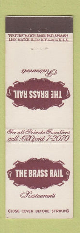 Matchbook Cover - Brass Rail Restaurant New York CITy feature