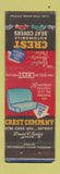Matchbook Cover - Crest Auto Seat Covers Detroit MI WEAR