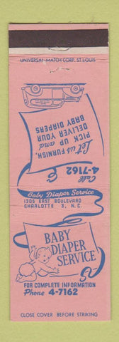 Matchbook Cover - Baby Diaper Service Charlotte NC